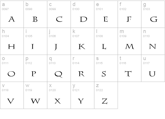 Chaz Wide Normal lowercase a-z preview