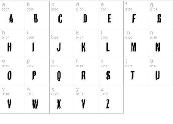 Cheap Pine lowercase a-z preview