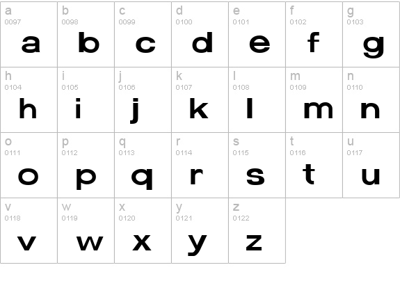 CheapSignage Standard lowercase a-z preview