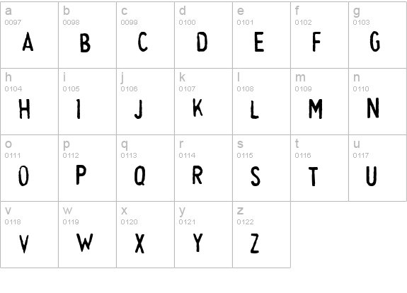 CheapskateFill lowercase a-z preview