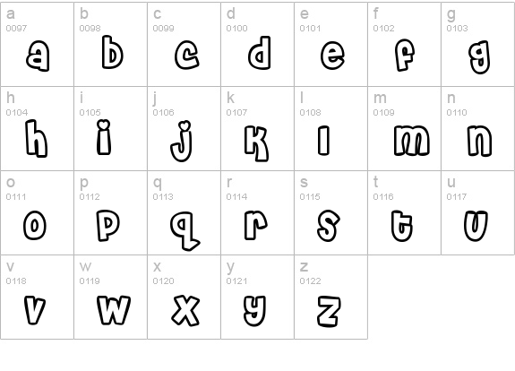 Cheri Liney lowercase a-z preview