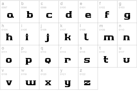 cherif lowercase a-z preview