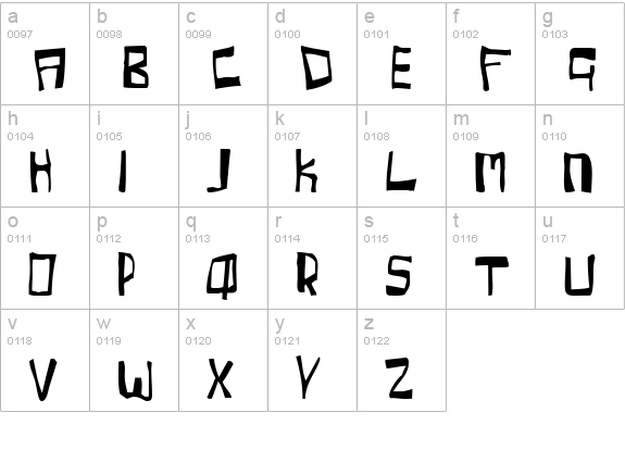 Cherry Coke lowercase a-z preview