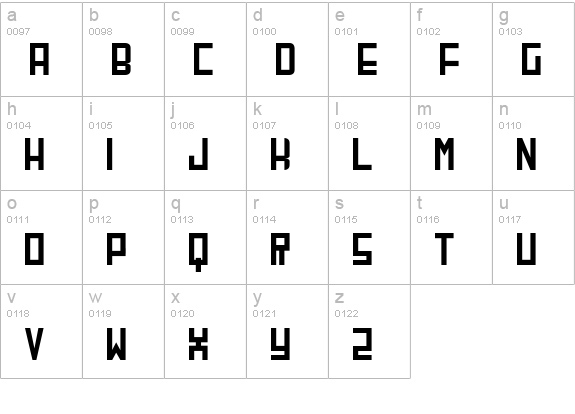 CherryBomb lowercase a-z preview