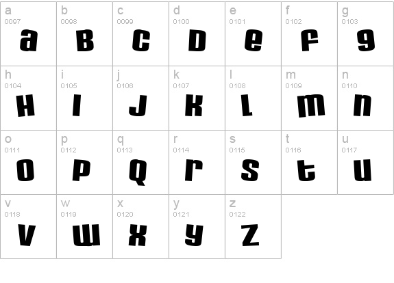 Cherub Small Caps lowercase a-z preview