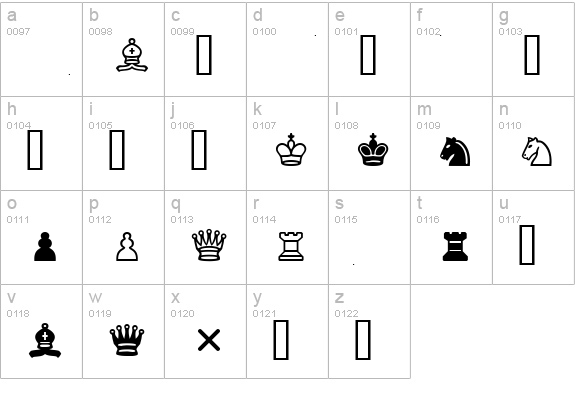 Chess Cases lowercase a-z preview