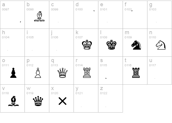 Chess Leipzig lowercase a-z preview