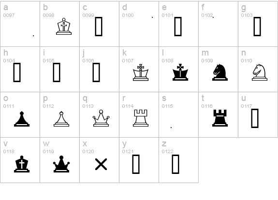 Chess Lucena lowercase a-z preview