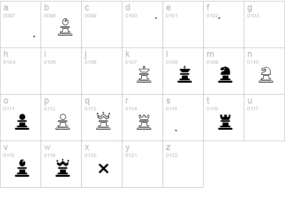 Chess Marroquin lowercase a-z preview