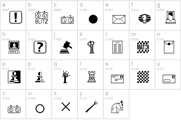 Chess Miscel lowercase a-z preview