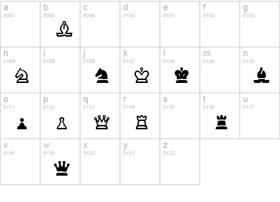 Chess Regular lowercase a-z preview