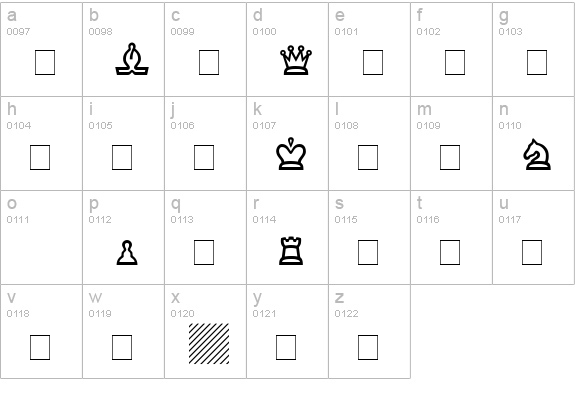 Chess SSi lowercase a-z preview