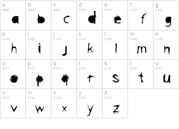 ChickenPlain lowercase a-z preview