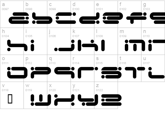 Chicory lowercase a-z preview