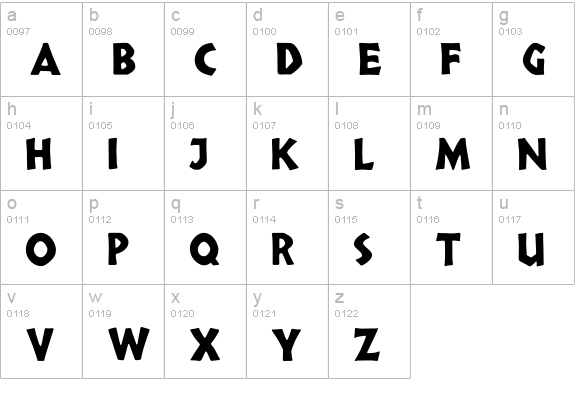 Chieftan-Solid lowercase a-z preview