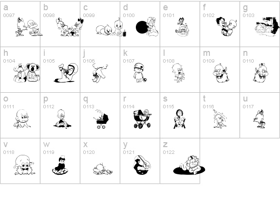 ChildrenBats lowercase a-z preview