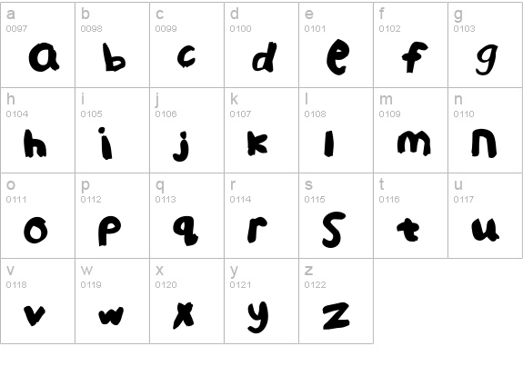 ChildsPlay-AgeNine lowercase a-z preview