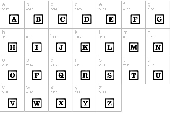 ChildsPlayBlocksLine lowercase a-z preview