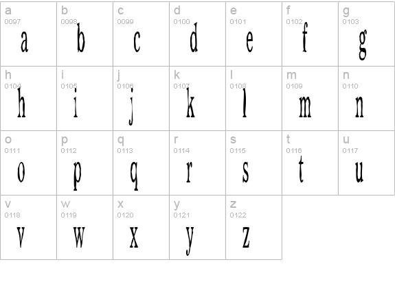 ChillyMoe lowercase a-z preview