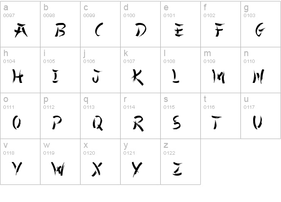 China Town lowercase a-z preview