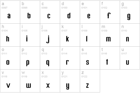 Chiquita Normal lowercase a-z preview