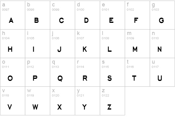 Chisel Thin Bold lowercase a-z preview