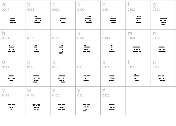 ChiselStriped Normal lowercase a-z preview