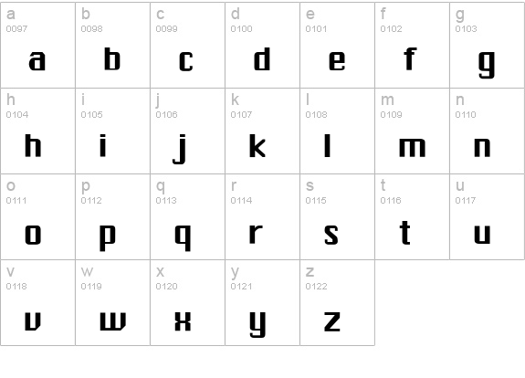 ChiTown-Light lowercase a-z preview