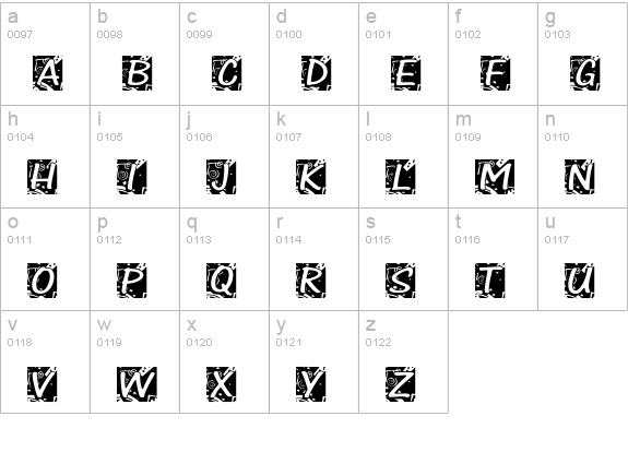 Chloe Confetti lowercase a-z preview