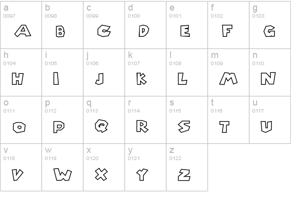 Chlorinap lowercase a-z preview