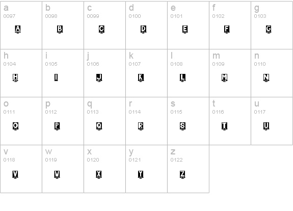 Chlub lowercase a-z preview