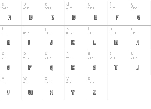 Chocobot Stacked Regular lowercase a-z preview