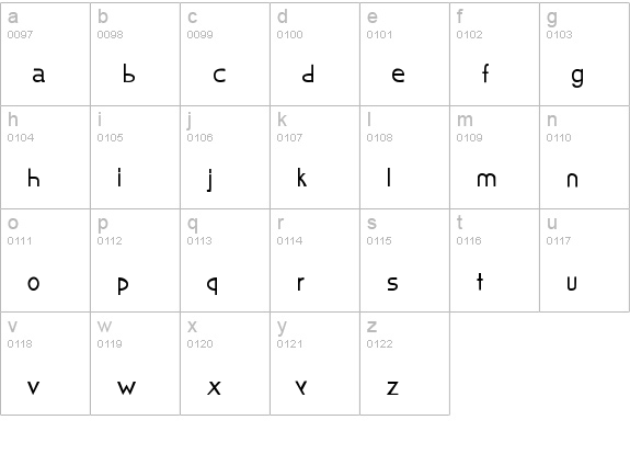 chocolat_bleu lowercase a-z preview