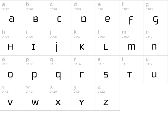 ChollaUnicase lowercase a-z preview