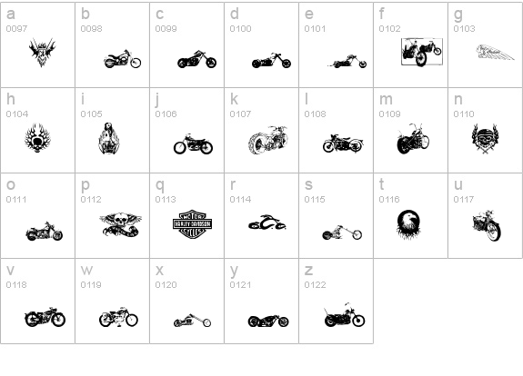 choppersforlife lowercase a-z preview