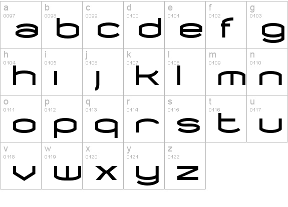 Chord-Black lowercase a-z preview