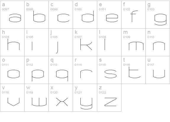 Chord-Fine lowercase a-z preview