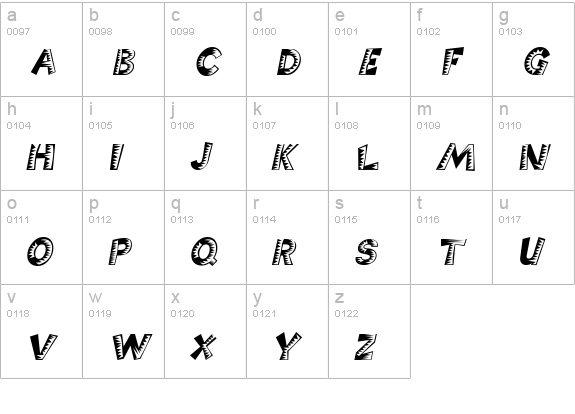 Chorizo Italic lowercase a-z preview