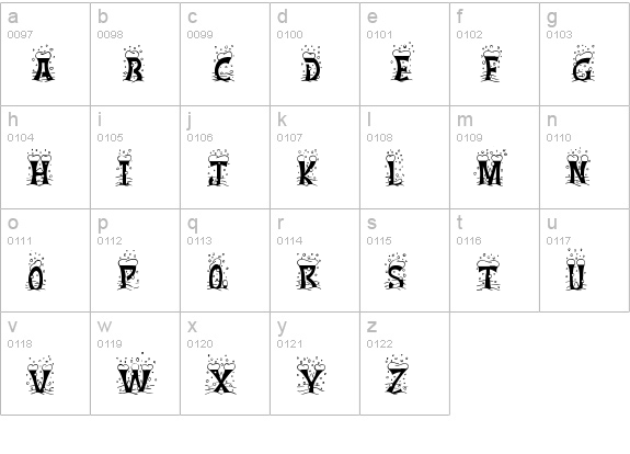 Christmas lowercase a-z preview