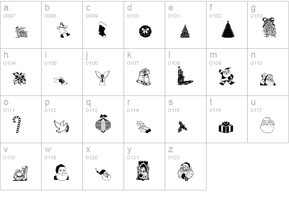 Christmas - Debbie lowercase a-z preview