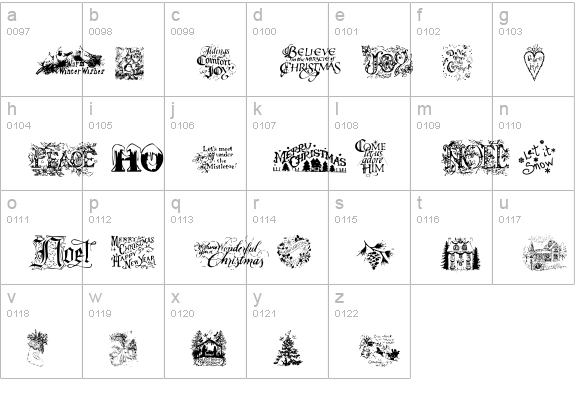 Christmas Cheer lowercase a-z preview