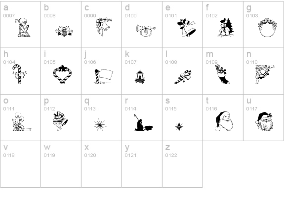 Christmas3 lowercase a-z preview