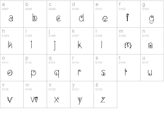 ChristmasEve lowercase a-z preview