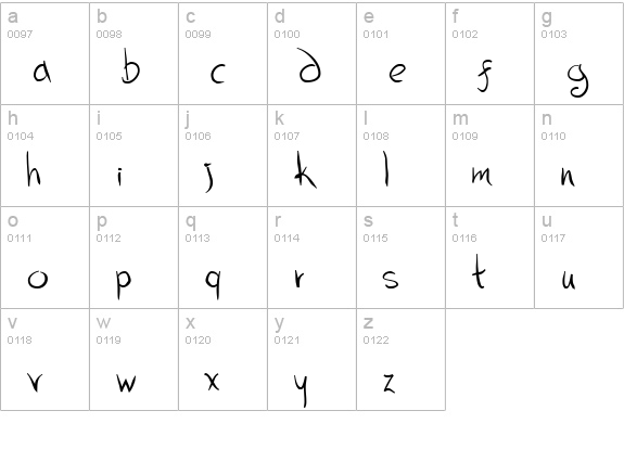 ChristmasGiftScript lowercase a-z preview