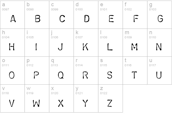 Chromosome Light lowercase a-z preview