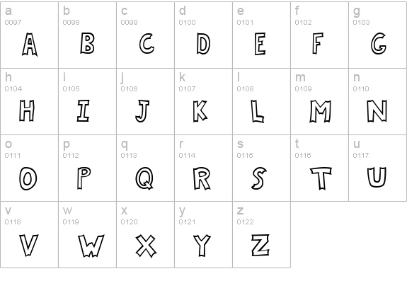 Chrysalis lowercase a-z preview