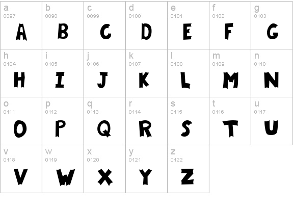 Chrysalis Filled lowercase a-z preview