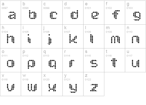 Chuck Chillout lowercase a-z preview
