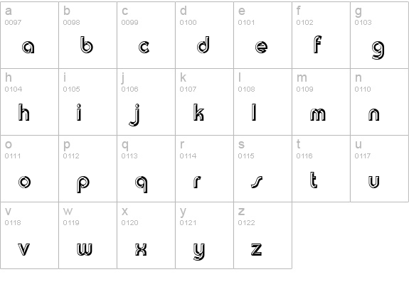 ChuckWarrenChiselSH lowercase a-z preview