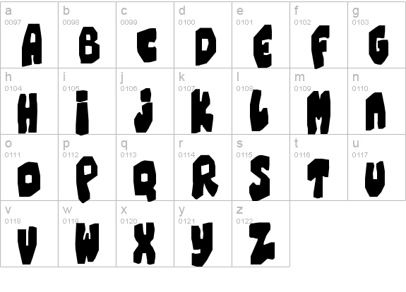 Chunky Cheese
 lowercase a-z preview